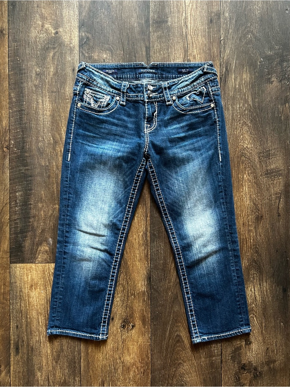 Y2K Dark Wash Capri